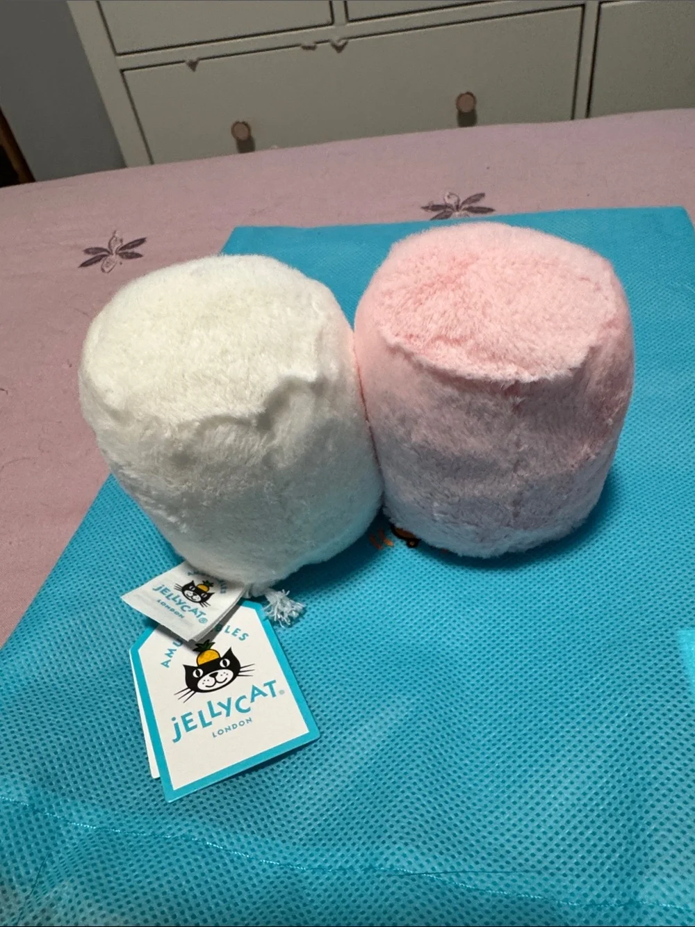 Jellycat Amuseables Plush - Pink & White Marshmallow Plush